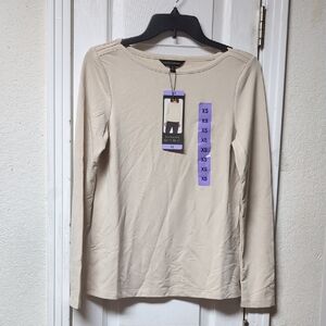 Banana Republic Women's Beige Long Sleeve Tee